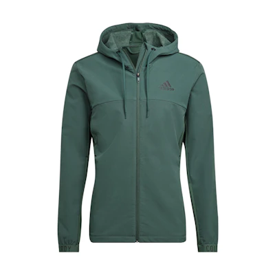 adidas Cold Rdy Embroidered Logo Green Full-Zip Hoodie Jacket HN2885