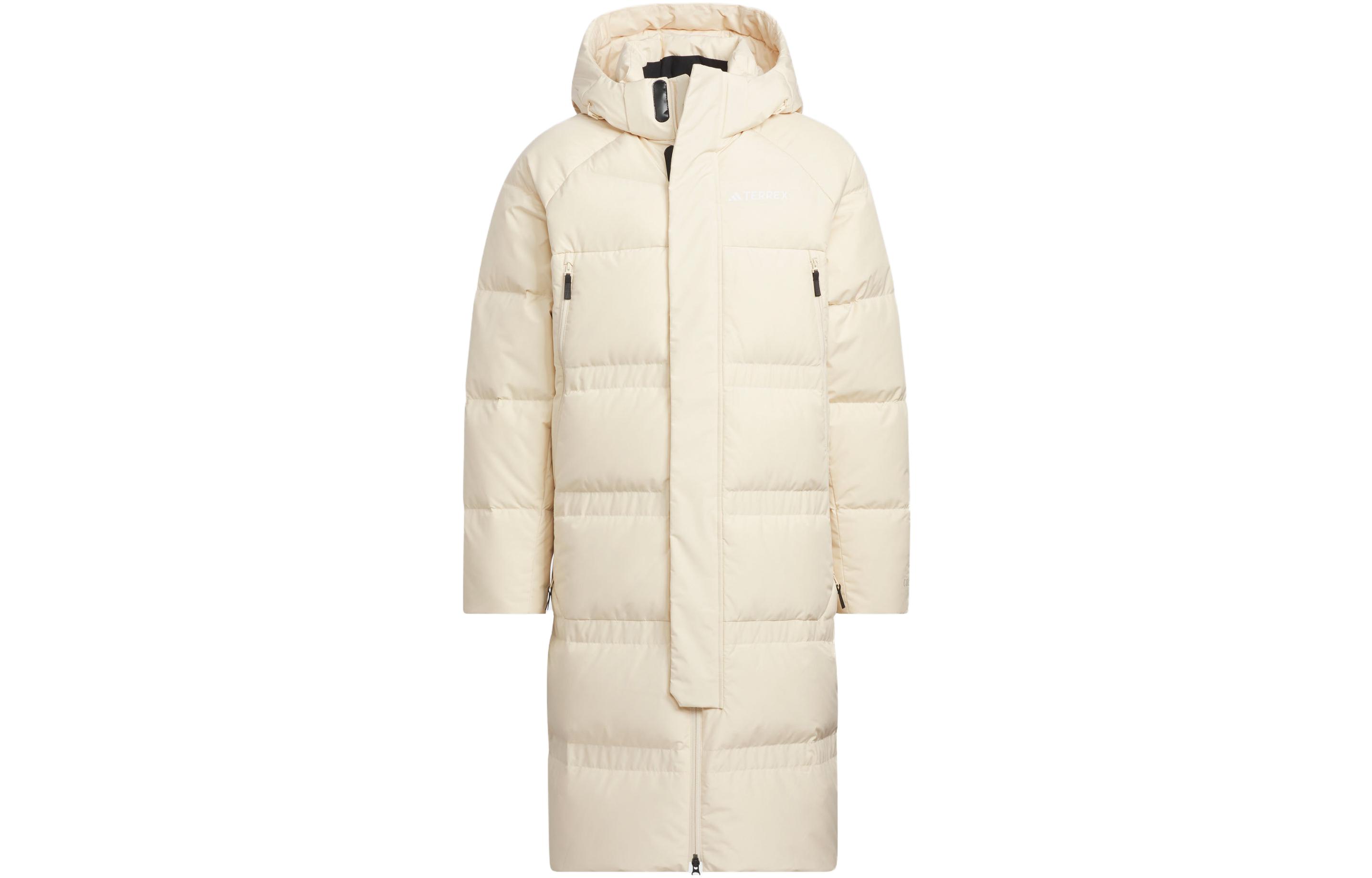 adidas COLD.RDy Letter Print Long Down Jacket  Rock Sandstorm Beige IL8970