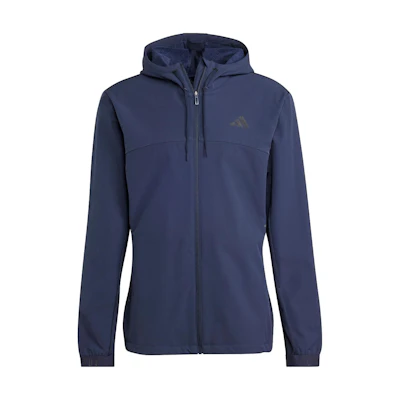 adidas Cold Rdy Workout Hoodie Legend Ink Blue Logo Long Sleeve Jacket IL1429