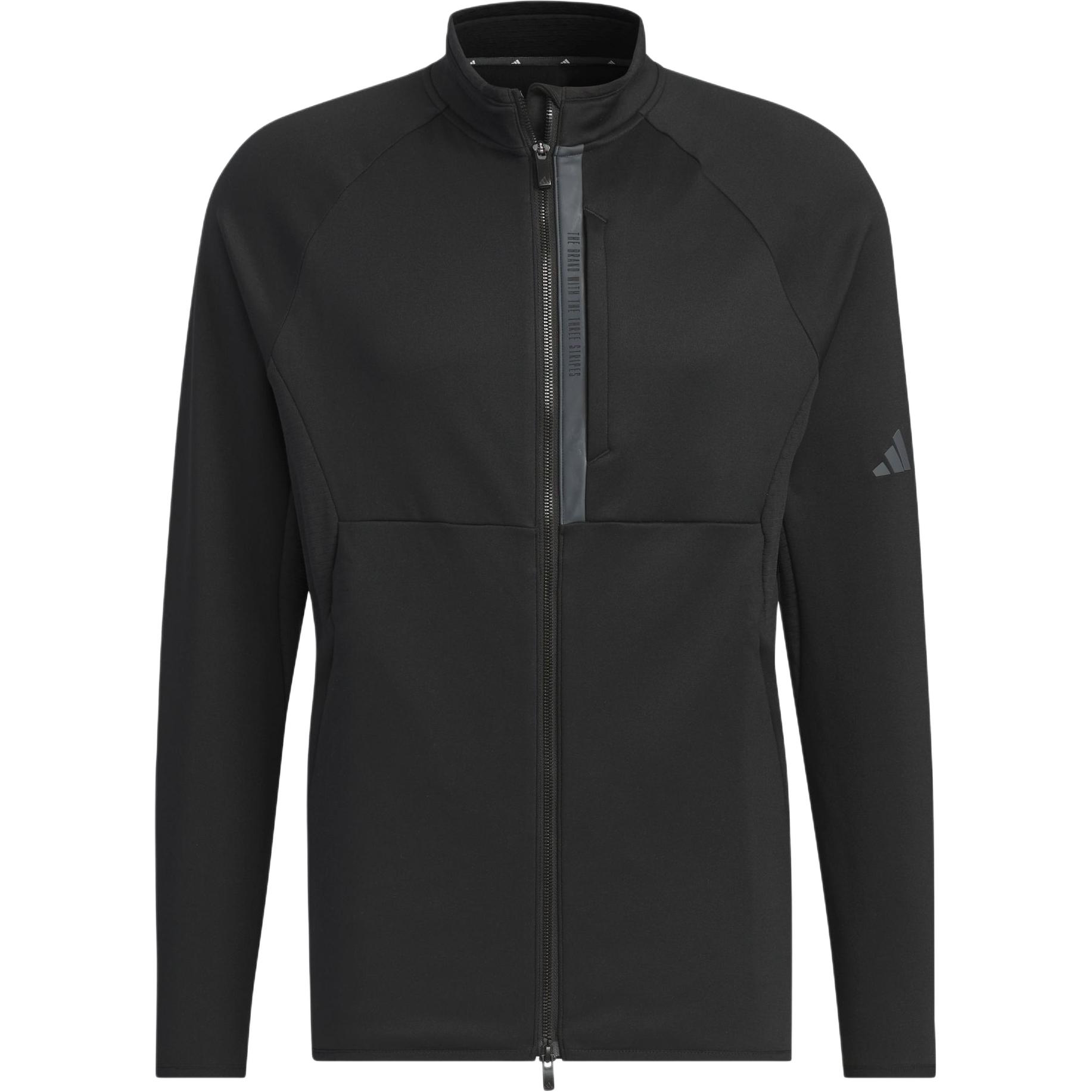 adidas ColdRdy Black Logo Stand-Up Collar Casual Sports Jacket for Men IM6468