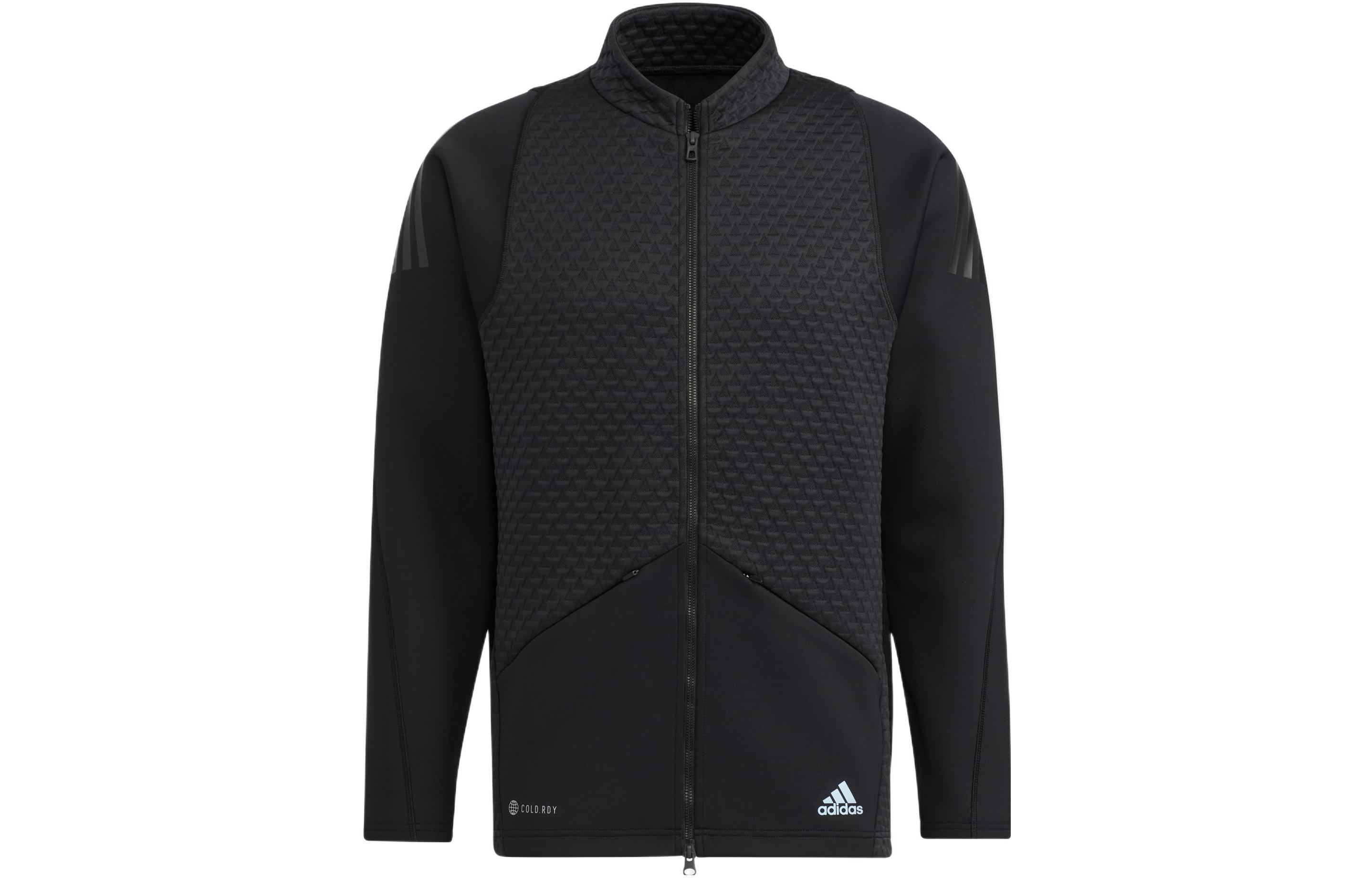 adidas Coldrdy Black Zip Jacket with Solid Print Logo HG4118