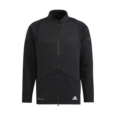 adidas Coldrdy Black Zip Jacket with Solid Print Logo HG4118