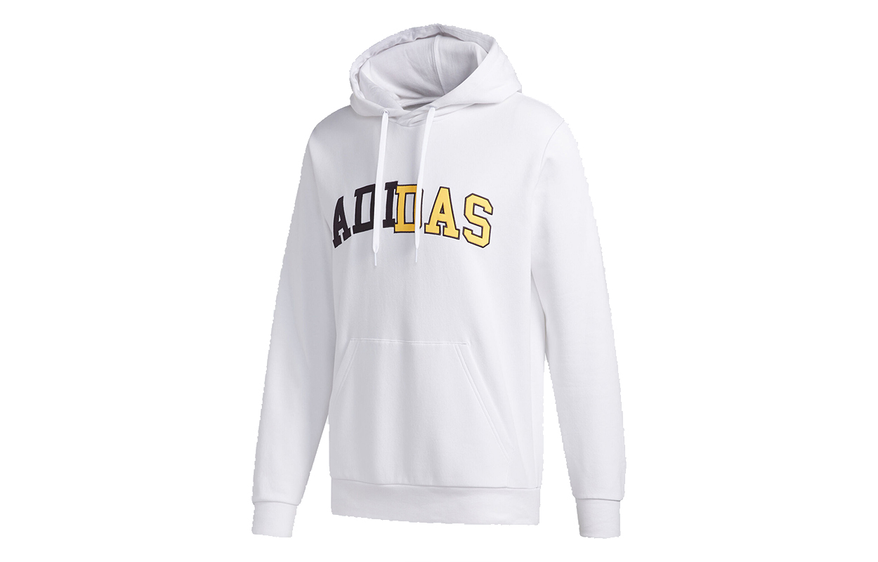 adidas Collegiate Hoodie White Retro Sports Pullover GE5509