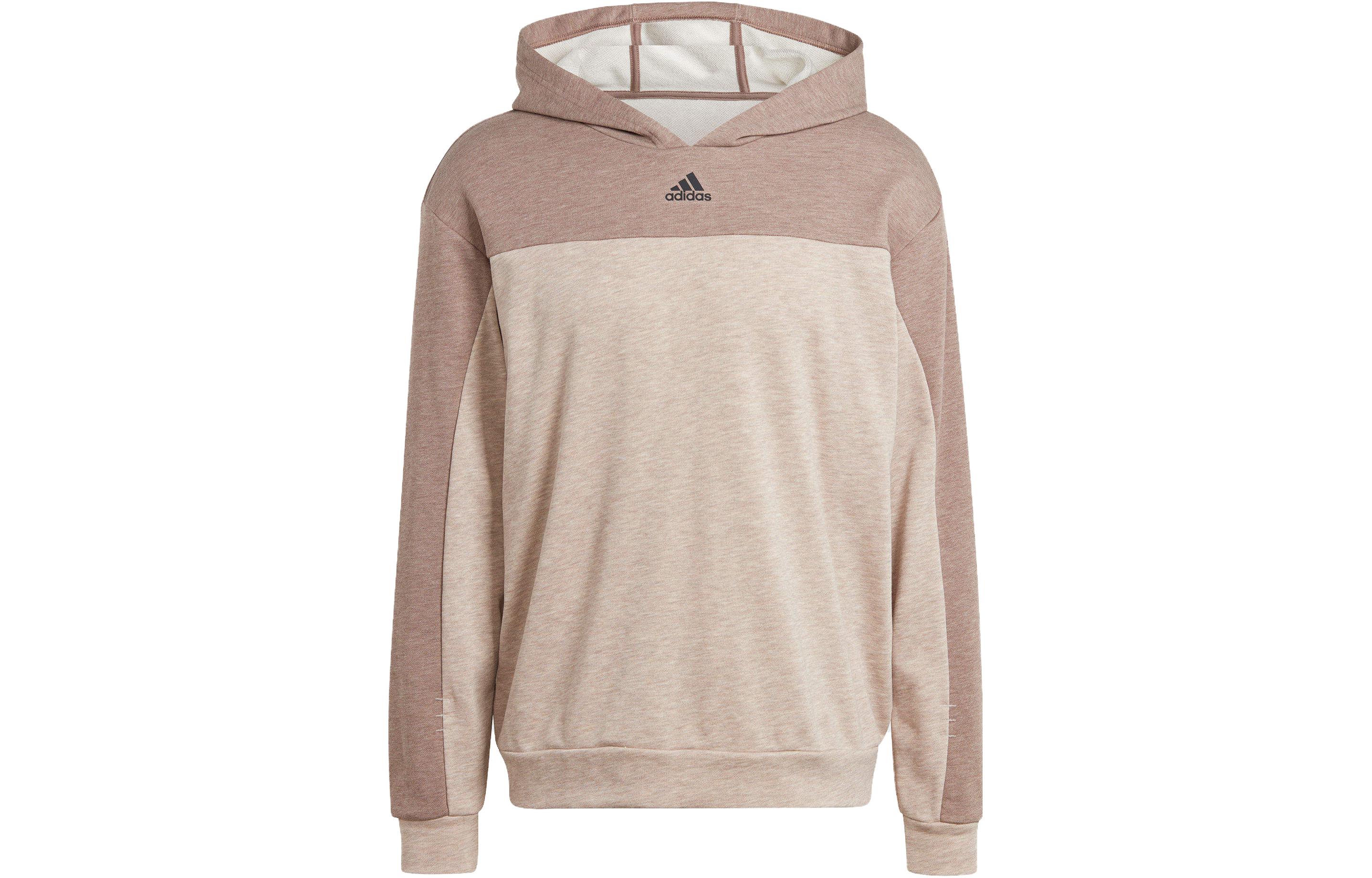 adidas Color-Block Logo Hoodie Beige Long Sleeve IJ6631