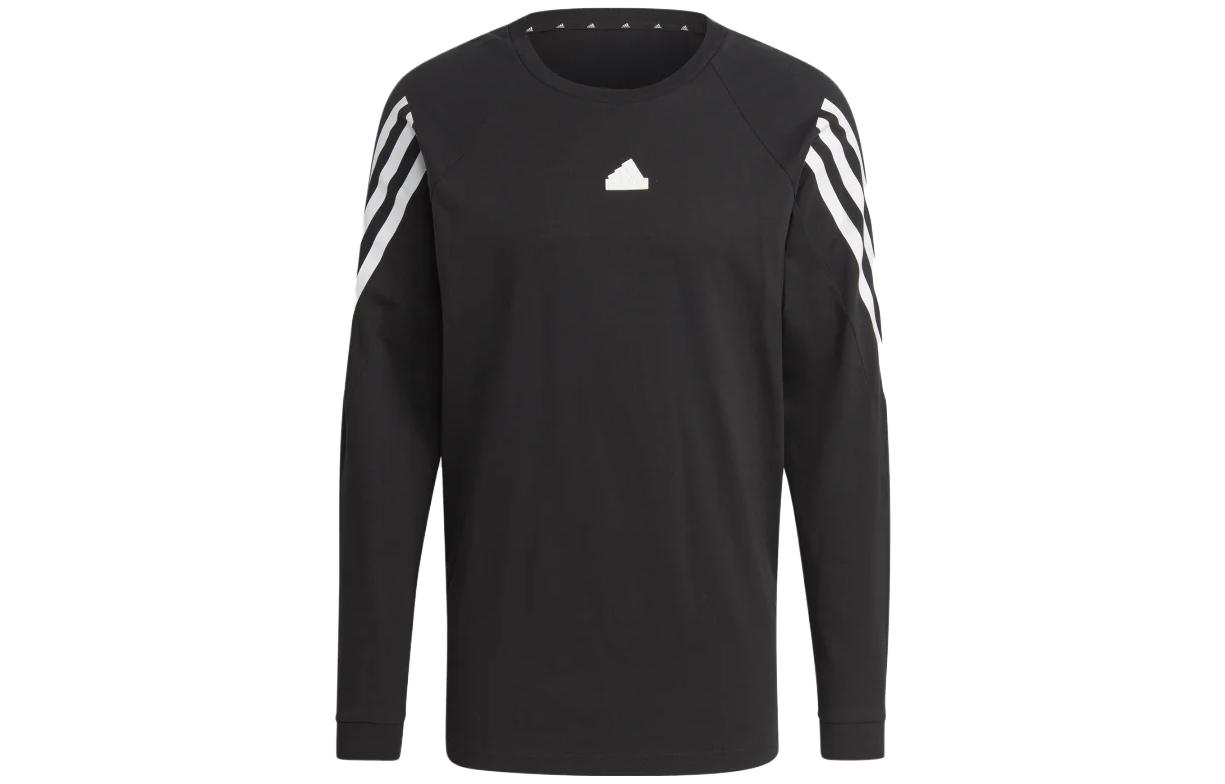 adidas Color-Block Striped Logo Crewneck Sweatshirt Black - IC3755