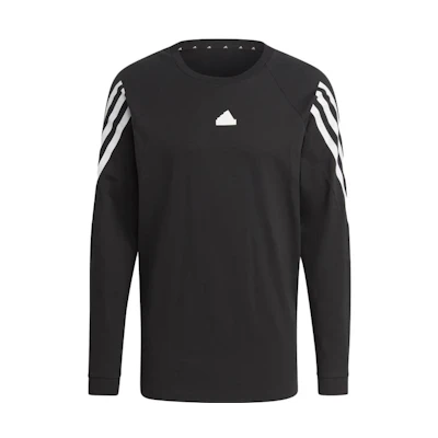 adidas Color-Block Striped Logo Crewneck Sweatshirt Black - IC3755