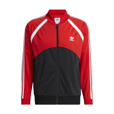 adidas Color-block Striped Track Jacket Red/Black HC2076