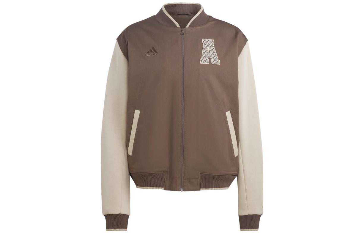 adidas Color Block Zip-Up Jacket Brown Unisex IJ7279