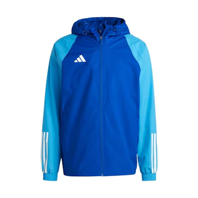 adidas Colorblock 3-Stripes Logo Print Hooded Jacket Blue IC4572
