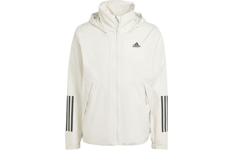 adidas Colorblock 3-Stripes Training Hooded Jacket - White IS1237 圖 2