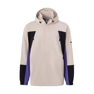 adidas Colorblock Anorak Hoodie Jacket Brown Colorblock Loose Fit JF2855