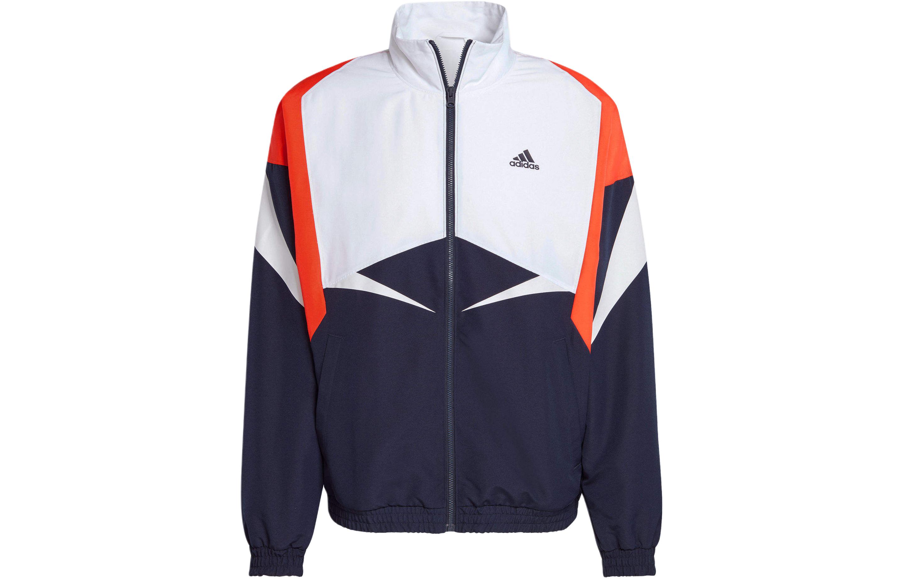 adidas COLORBLOCK Blue Black Zip-Up Performance Jacket IB4307