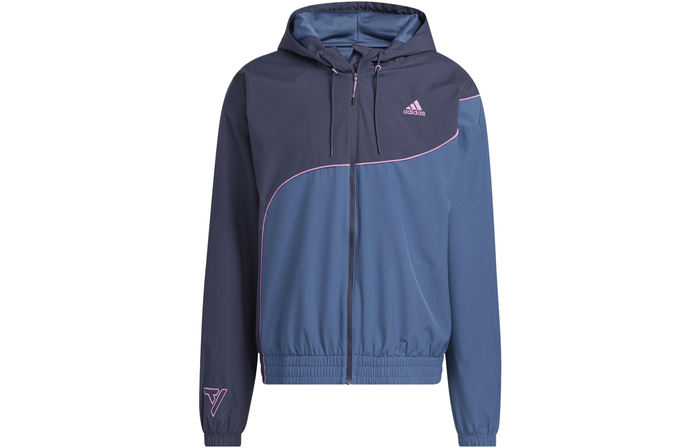 adidas Colorblock Drawstring Hooded Jacket HN4511