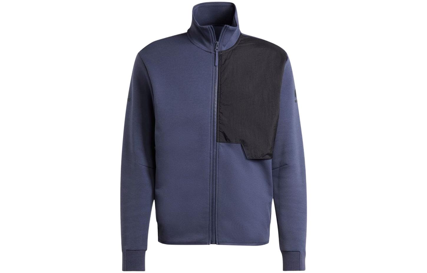 adidas Colorblock Half-Zip Rugby Jacket Navy Blue HS5817