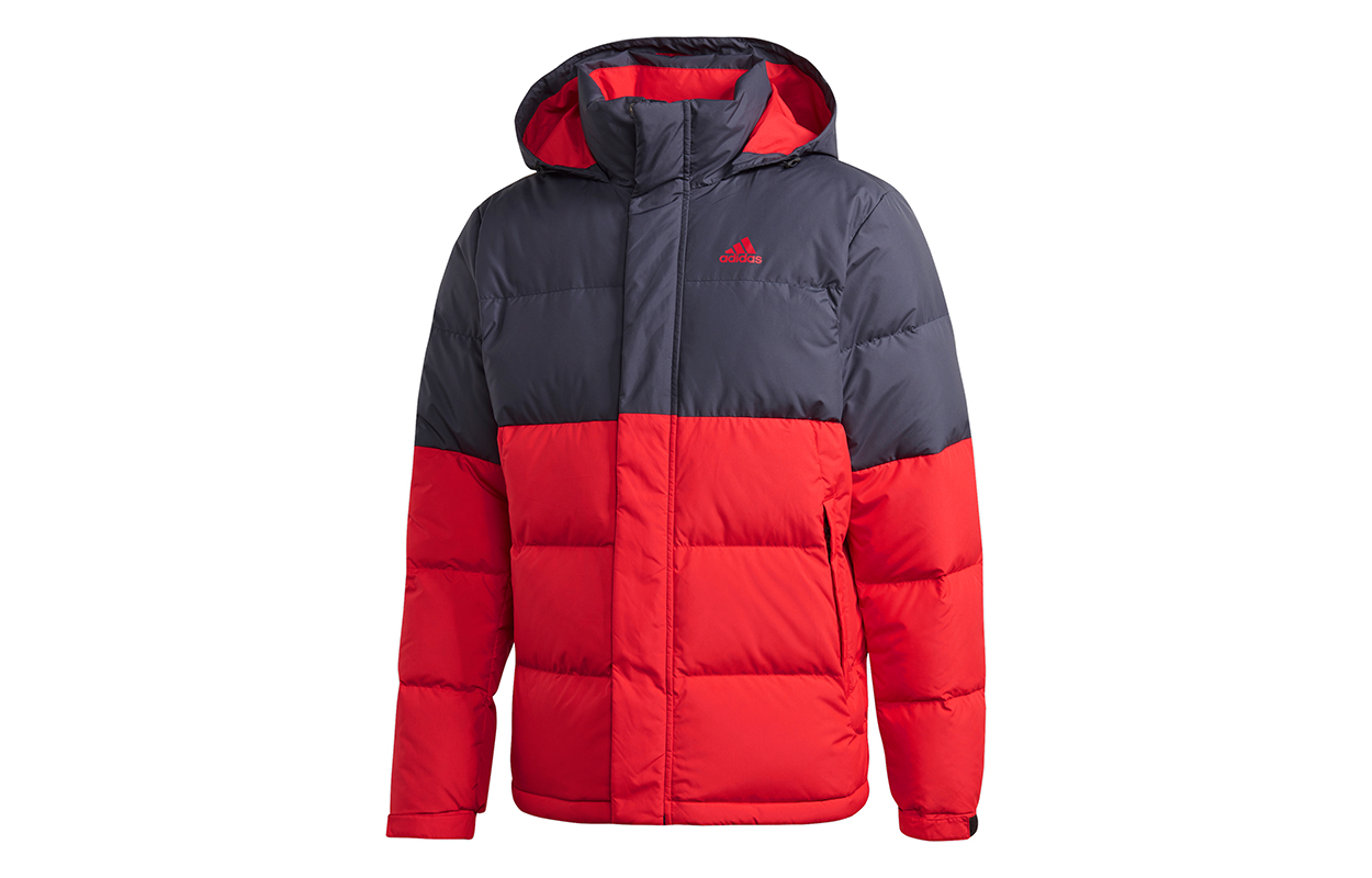 Order adidas Colorblock Hooded Down Parka Men’s Winter Jacket Red GF0108