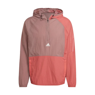 adidas Colorblock Hooded Fitness Jacket Pink HZ9708