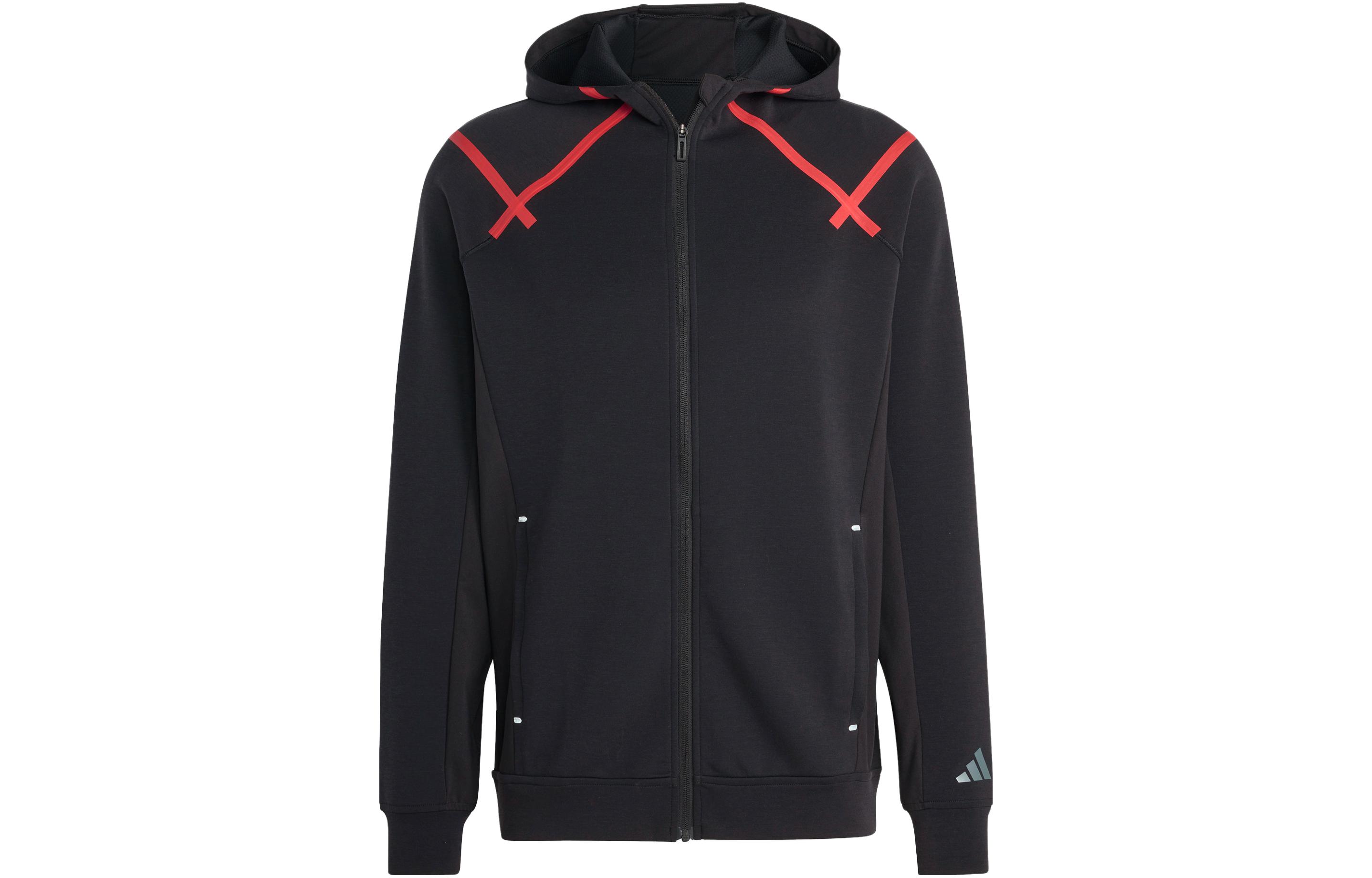 adidas Colorblock Hooded Jacket Black HS7473