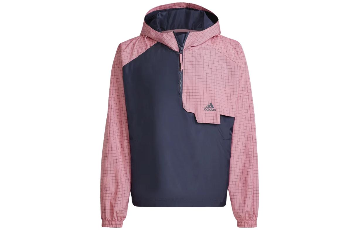 adidas Colorblock Hooded Jacket Blue Pink HK4481