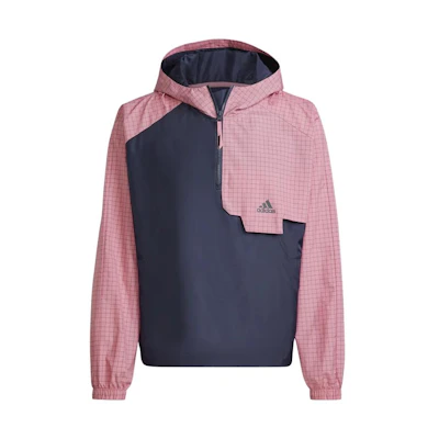 adidas Colorblock Hooded Jacket Blue Pink HK4481