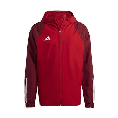 adidas Colorblock Hooded Jacket Carmine Red Casual Sportswear HE5653