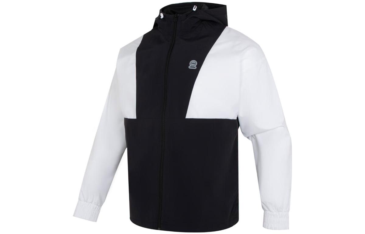 adidas Colorblock Hooded Track Jacket Unisex Black IK5057