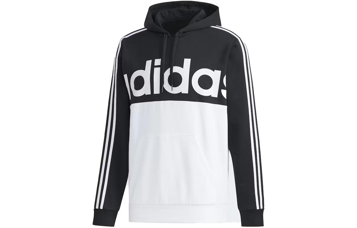 adidas Colorblock Hoodie with Letter Print Long Sleeve FL8590