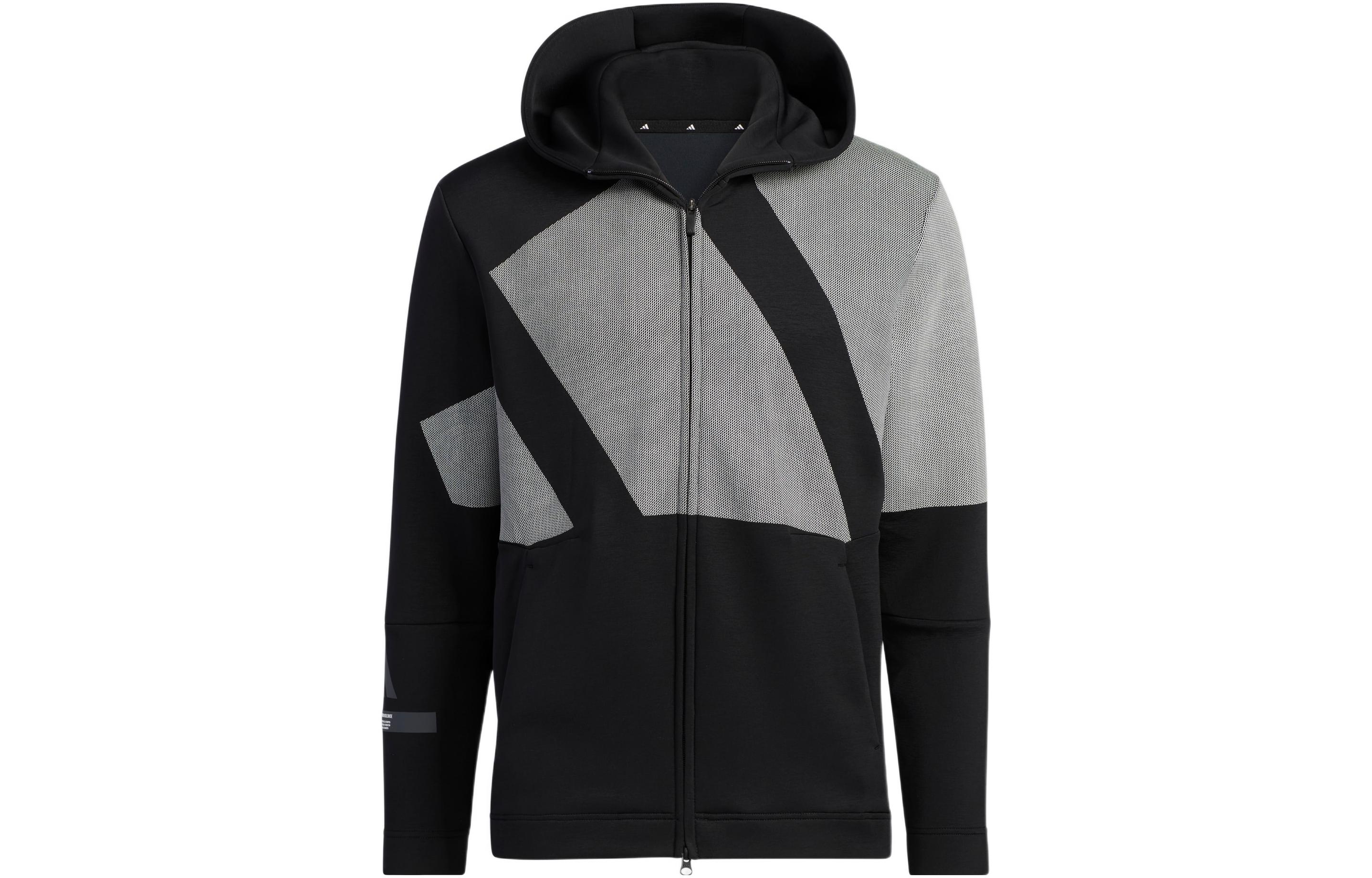 adidas Colorblock Logo Hoodie Jacket Japanese Edition Men’s Black HZ1418-JAPAN