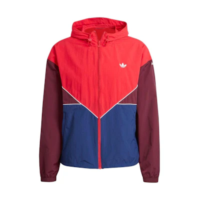adidas Colorblock Logo Hoodie Jacket Men’s Red Blue IM4418
