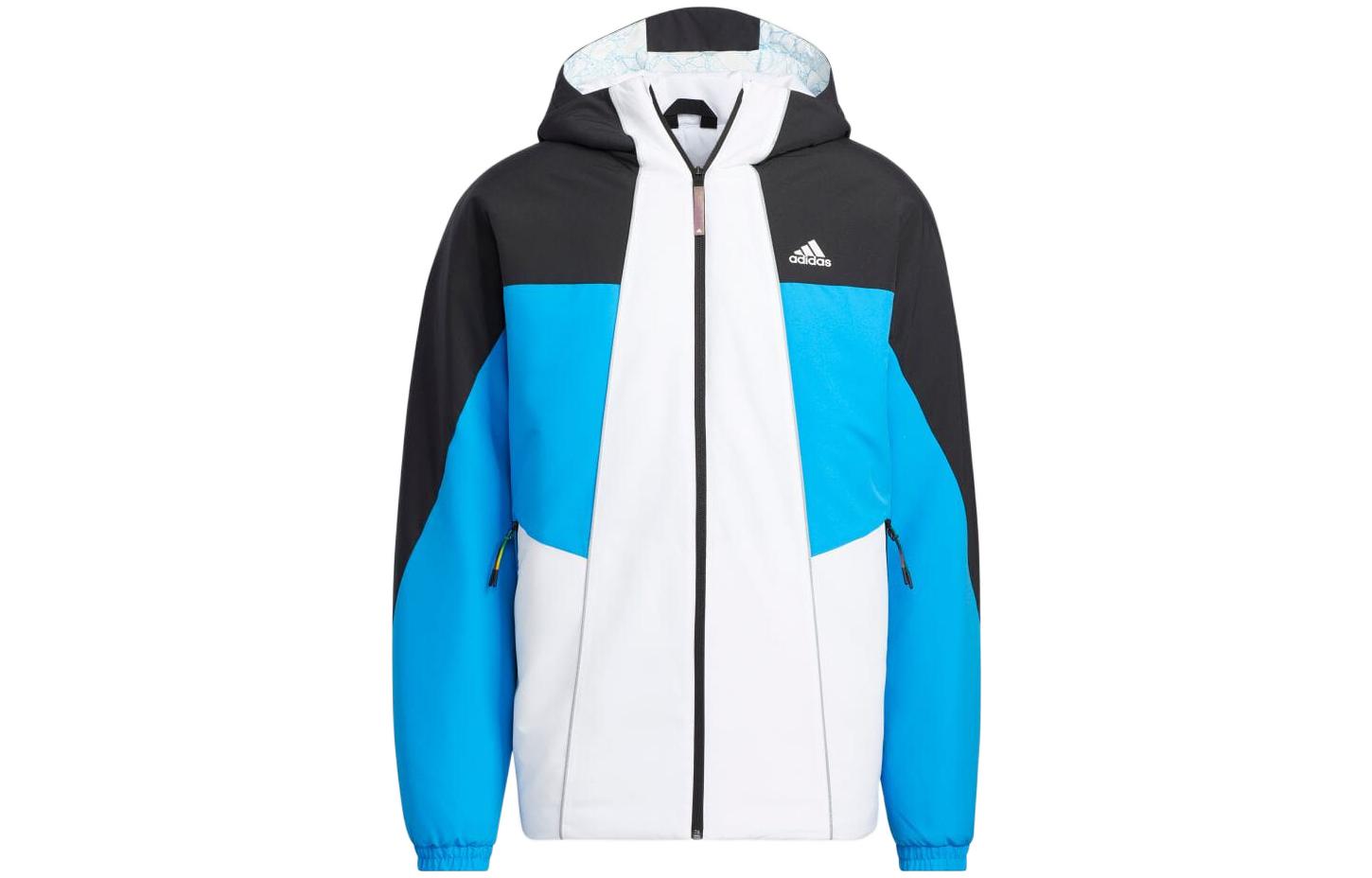 adidas Colorblock Logo Print Hoodie Jacket Multicolor Design HC0285
