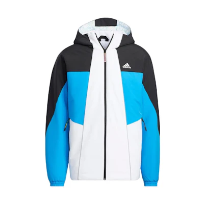 adidas Colorblock Logo Print Hoodie Jacket Multicolor Design HC0285