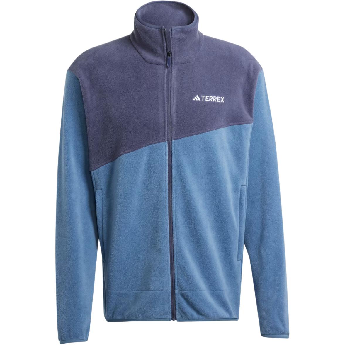 adidas Colorblock Logo Print Retro Track Jacket - Blue IZ3292