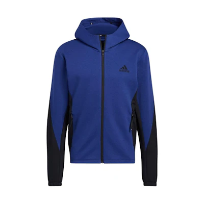 adidas Colorblock Logo Print Zip-Up Hoodie Jacket Japan Edition Blue H17606
