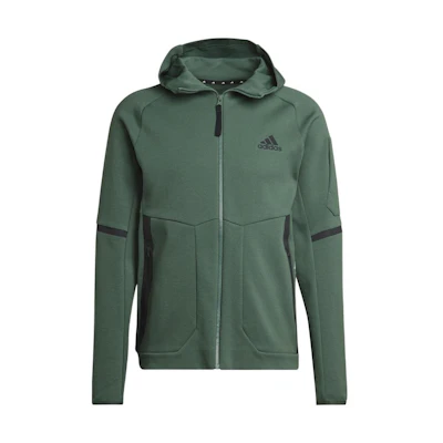 adidas Colorblock Logo Print Zip Hoodie Jacket Green - Asia Version HL3865-ASIAN