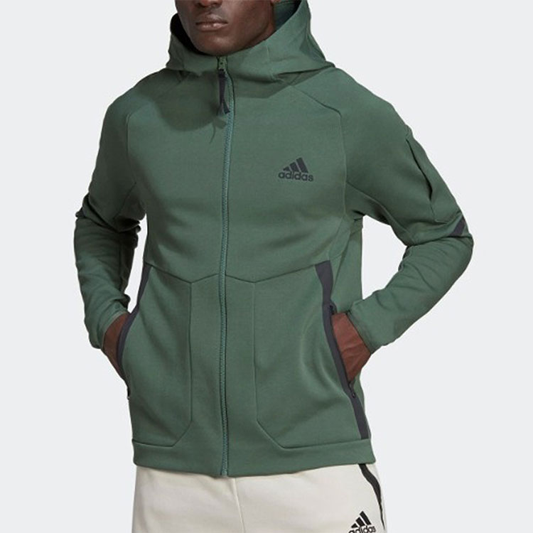 adidas Colorblock Logo Print Zip Hoodie Jacket Green - Asia Version HL3865-ASIAN 圖 3