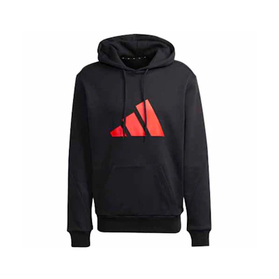 adidas Colorblock Logo Pullover Hoodie - Black H46549