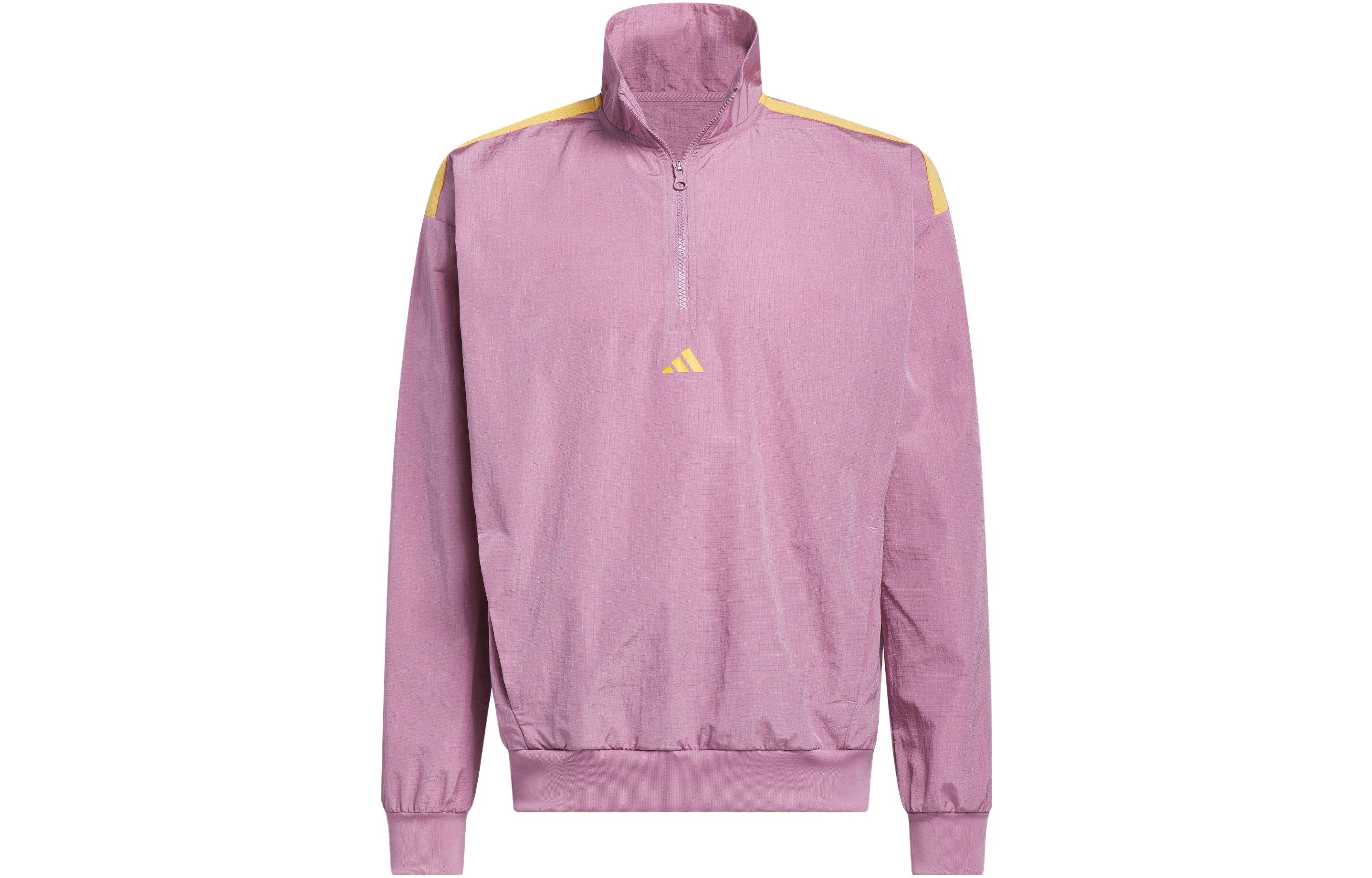 adidas Colorblock Logo Stand Collar Jacket Purple Red IM4225