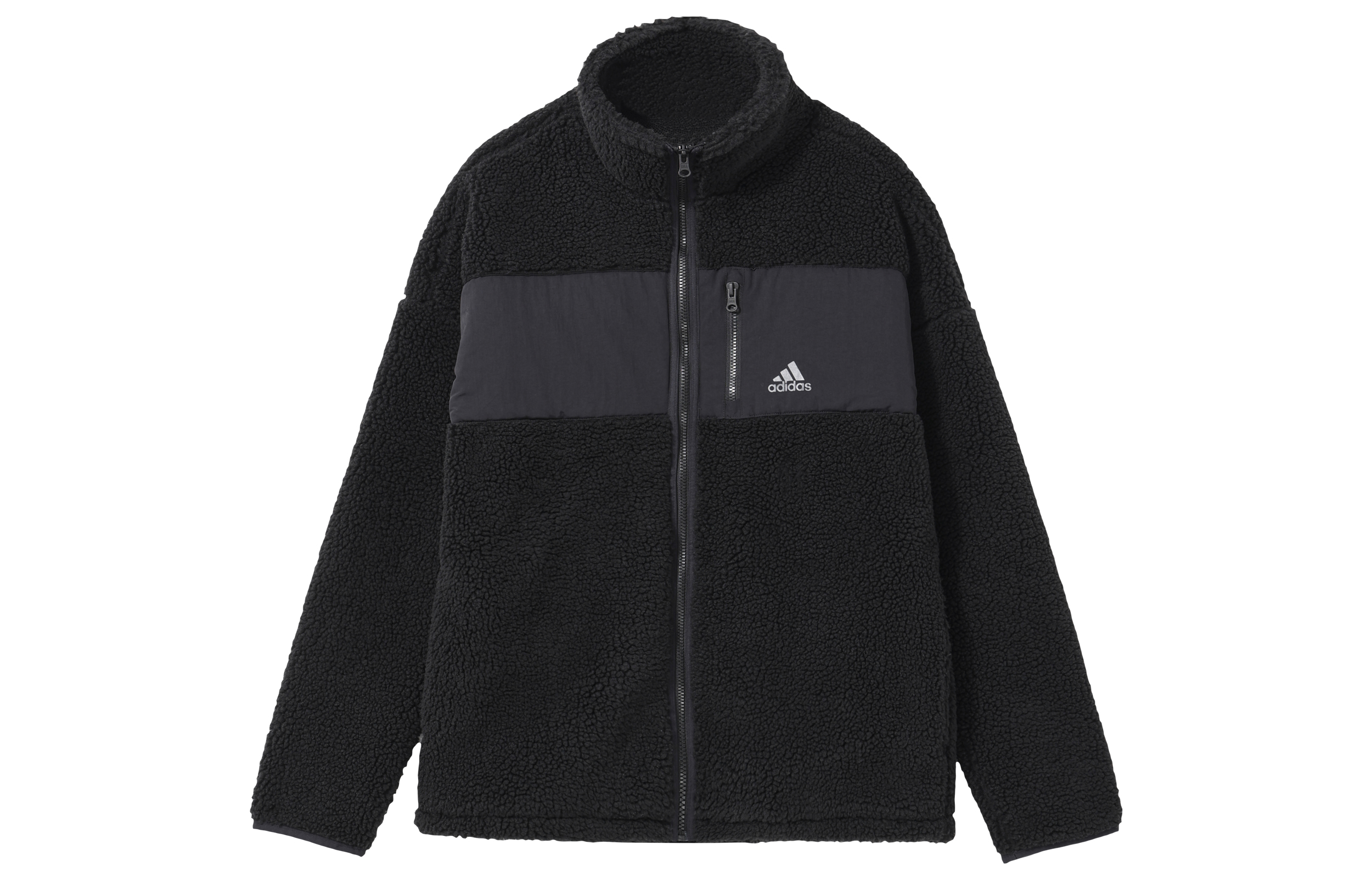 adidas Colorblock Logo Track Jacket with Stand Collar HI1184