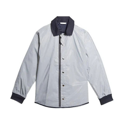 adidas Colorblock Long-Sleeve Coach Jacket - Gray GS9265