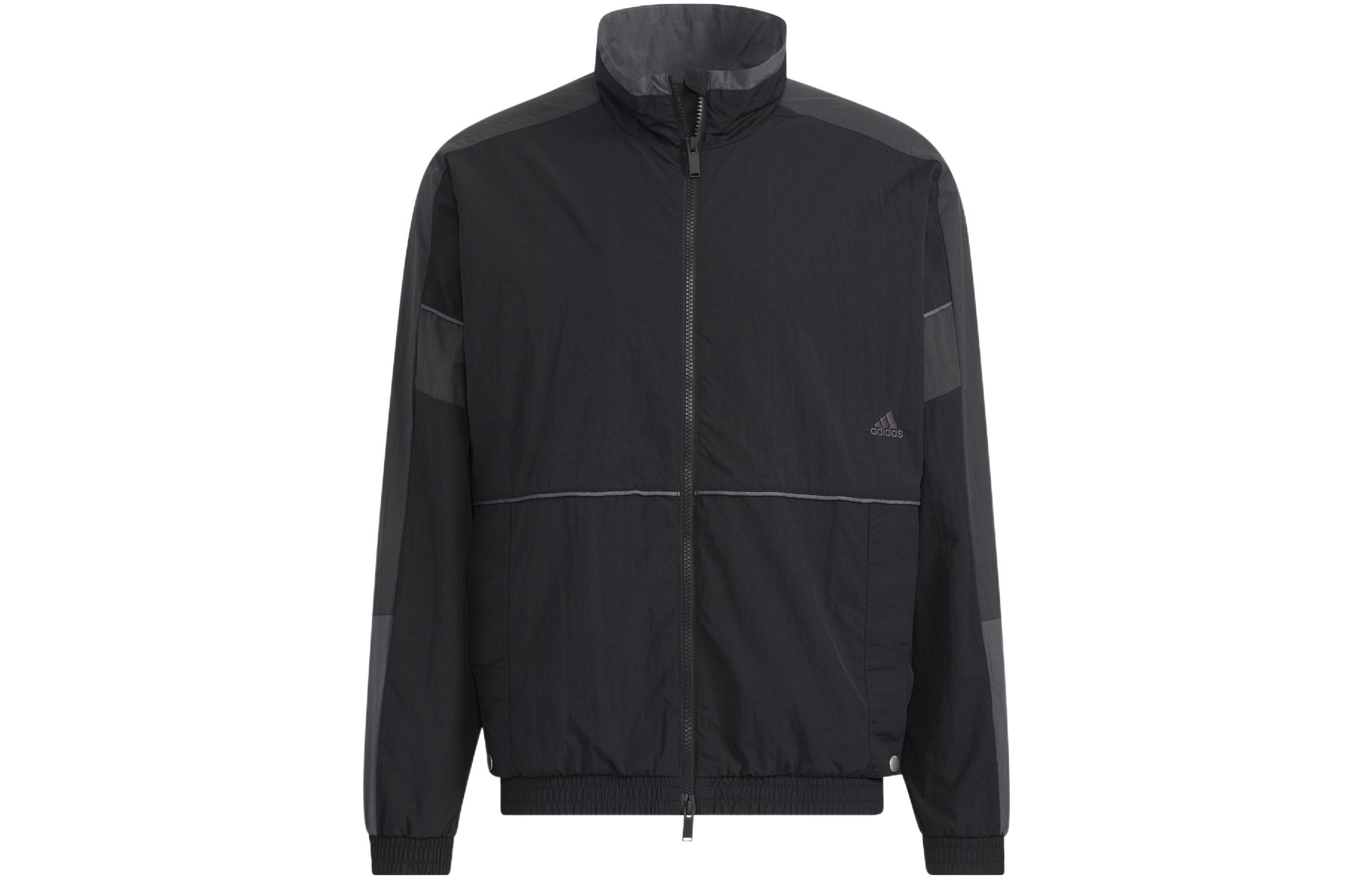 adidas Colorblock Long-Sleeve Sports Jacket Black HD0077