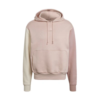 adidas Colorblock Loose Fit Pullover Hoodie Couple Style Steam White Pink HU0413