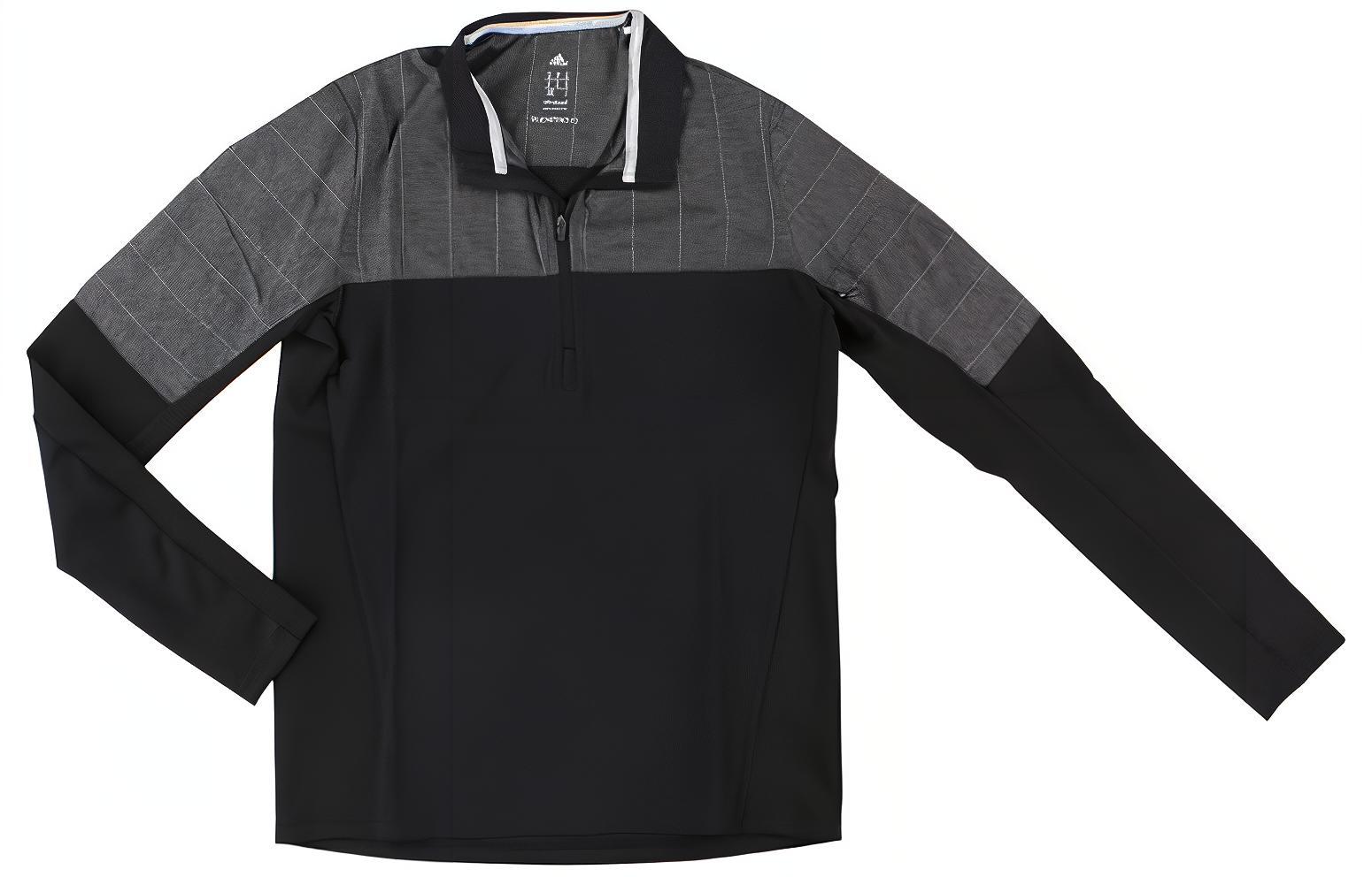 adidas Colorblock Polo-Zip Sweatshirt Black G89823