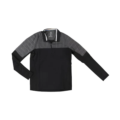 adidas Colorblock Polo-Zip Sweatshirt Black G89823