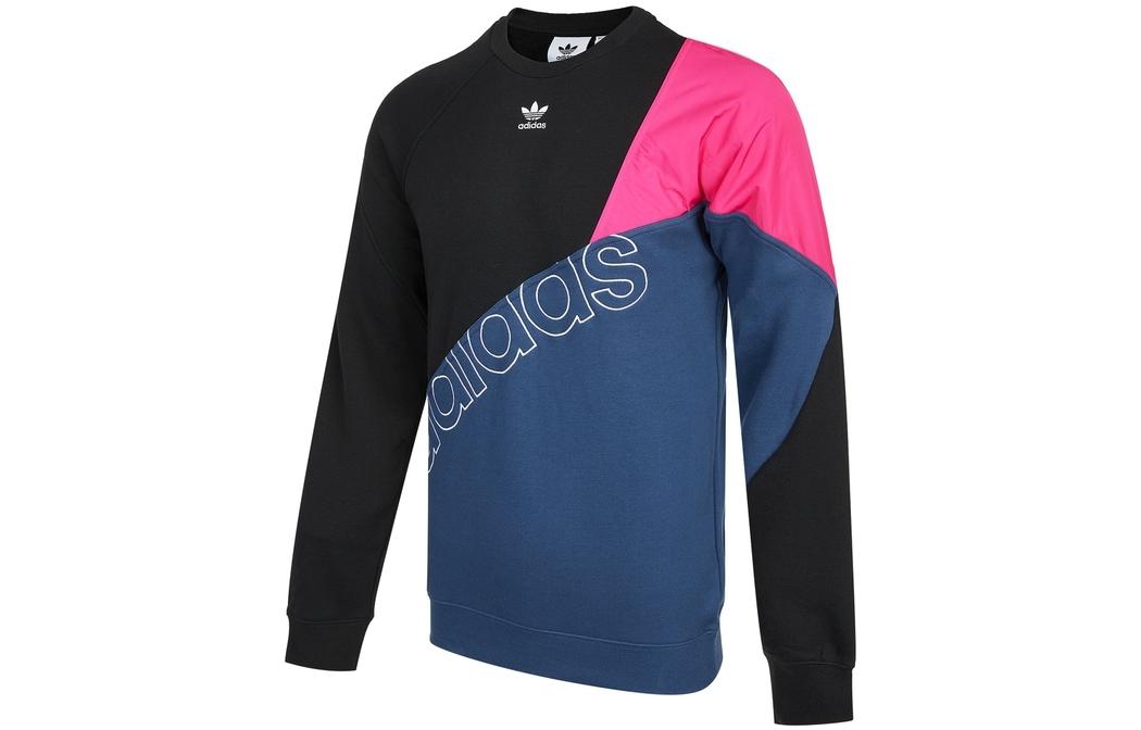 adidas Colorblock Pullover Crewneck Sweatshirt with Logo Print HB6856
