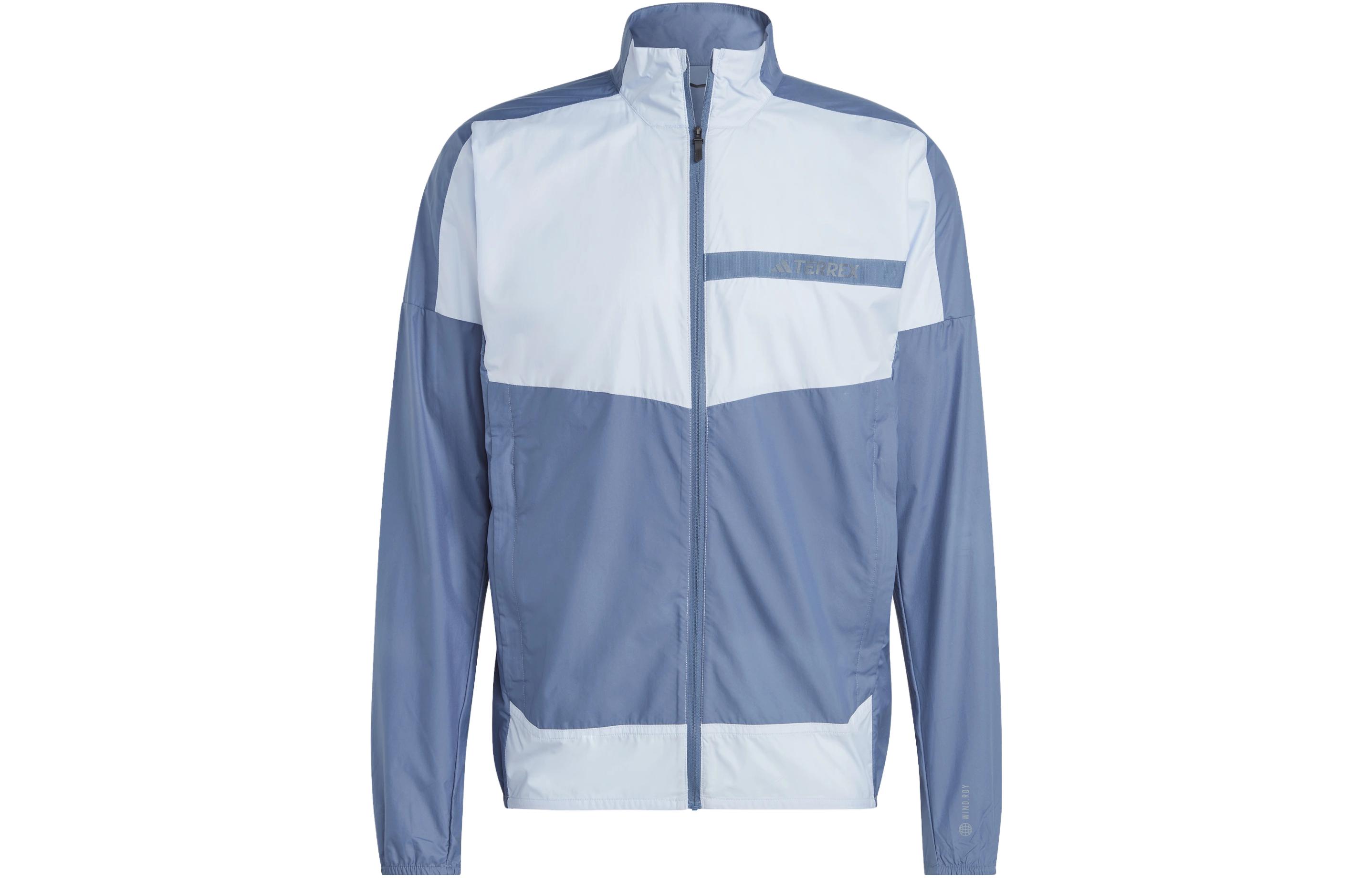 adidas Colorblock Stand Collar Jacket Blue HM4028