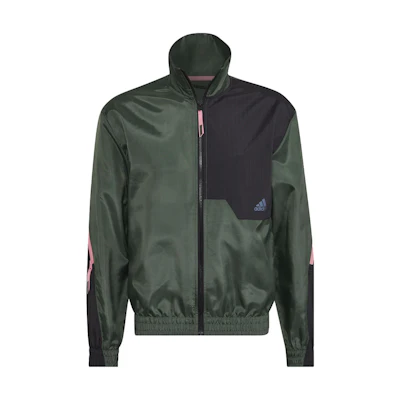 adidas Colorblock Stand Collar Logo Long-Sleeve Jacket HI5390