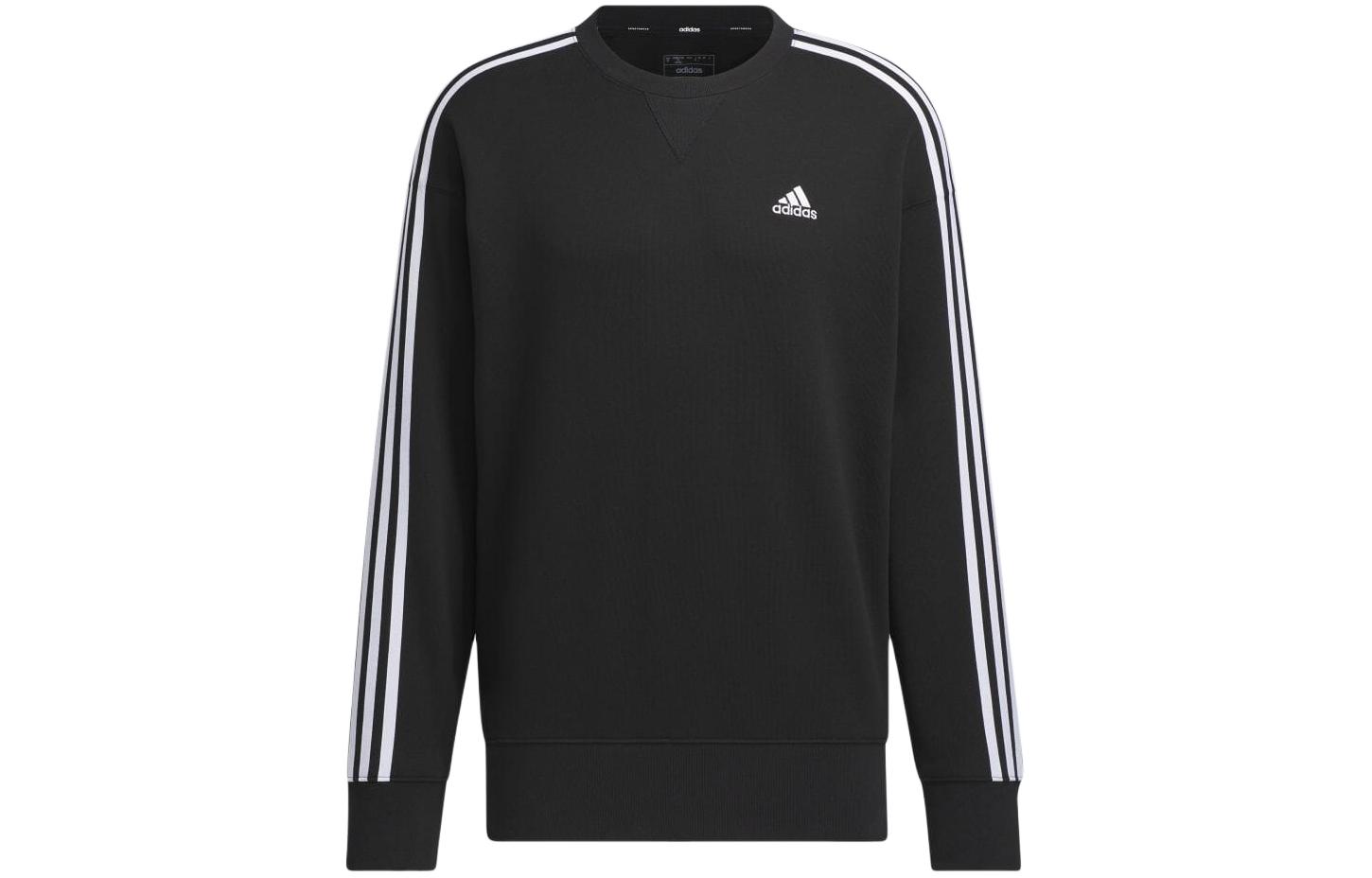 adidas Colorblock Striped Crewneck Sweatshirt Black JF3930