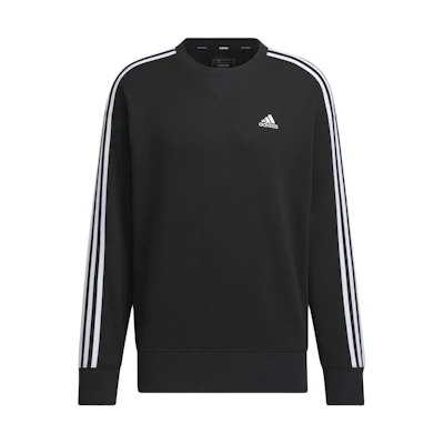 adidas Colorblock Striped Crewneck Sweatshirt Black JF3930