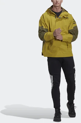 アディダス カラーブロック ストライプ フード付き ジャケット イエロー HD8913 Lookbook アディダス カラーブロック ストライプ フード付き ジャケット イエロー HD8913