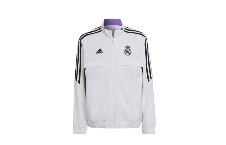 adidas Colorblock Striped Long-Sleeve Training Jacket - White HA2595