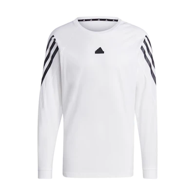 adidas Colorblock Striped Patch Sweatshirt White IC3756